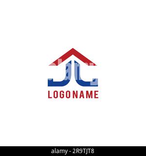 JL Logo symbol. Real Estate Logo Design Stock Vector