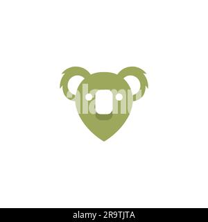Koala Head Logo Design. Koala vector Illustration Stock Vector