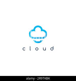 Cloud Logo Design. Smile Cloud Logo Stock Vector