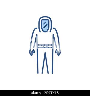 Biological Protection Suit related vector icon. Biological Protection Suit sign. Isolated on white background. Editable vector illustration Stock Vector