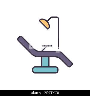 Dental Chair Related Vector Icon. Dental Chair sign. Isolated on White Background Stock Vector