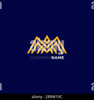 AM Logo Design. Letter M Bird Logo Stock Vector