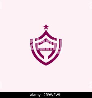 AV Logo Design. AV Shield Logo Stock Vector