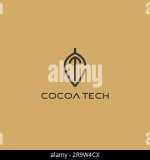 Cocoa Tech logo Design. CT Logo Stock Vector
