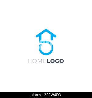 Home Letter S Logo Design. Real Estate Logo Stock Vector