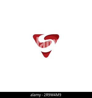 S logo Corporate Design. Letter S Triangle Logo Stock Vector