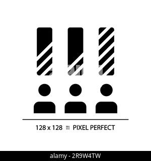 Pixel perfect glyph style candidate ranking icon Stock Vector