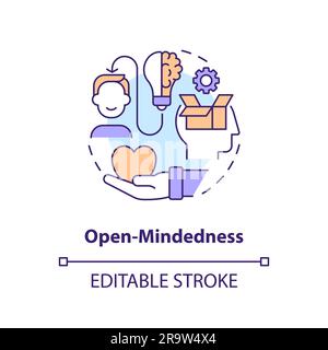 Open mindedness concept icon Stock Vector