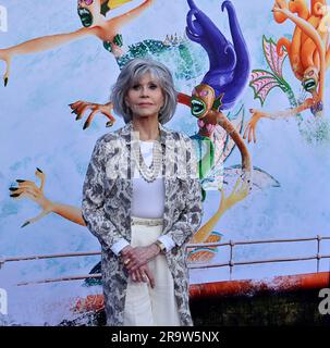 Los Angeles, United States. 28th June, 2023. Cast member Jane Fonda attends the premiere of the animated comedy motion picture fantasy 'Ruby Gillman, Teenage Kraken' at the TCL Chinese Theatre in the Hollywood section of Los Angeles on Wednesday, June 28, 2023. Storyline: A shy adolescent learns that she comes from a fabled royal family of legendary sea krakens and that her destiny lies in the depths of the waters, which is bigger than she could have ever imagined. Photo by Jim Ruymen/UPI Credit: UPI/Alamy Live News Stock Photo