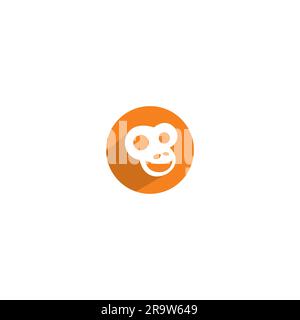 Monkey Logo Simple. Monkey Head Vector Illustration Stock Vector