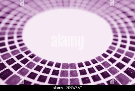 White and Gradient Purple Circles and Squares Pattern for Abstract Background Stock Photo