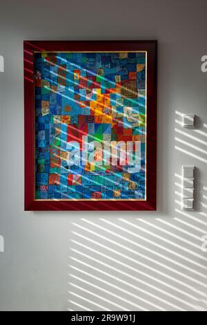 INTERIOR DESIGN: Shadow Play (Original painting by Liiya Zhelev) Stock Photo