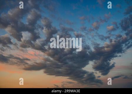 Edinburgh, Scotland - cloudy summer sky at sunset Stock Photo