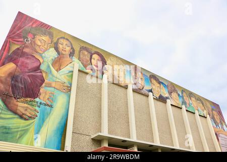 Hollywood High School public secondary school with the Portrait of  Hollywood mural by Eloy Torrez Hollywood Los Angeles California USA Stock  Photo - Alamy