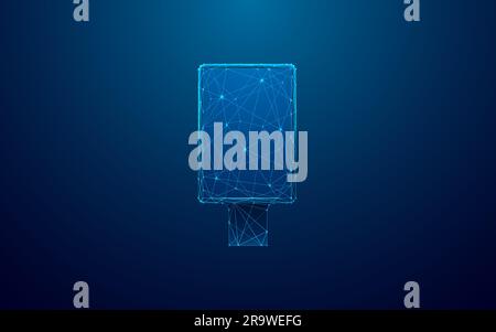 Abstract Street Poster Billboard with Empty Screen on Dark Background Stock Vector