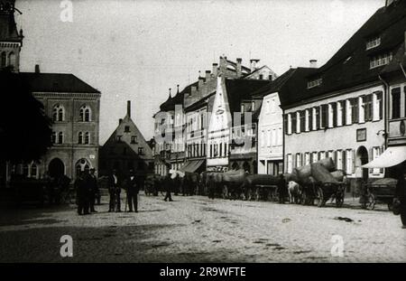 geography / travel historic, Germany, Pfaffenhofen an der Ilm, squares, main square, 1930s, ADDITIONAL-RIGHTS-CLEARANCE-INFO-NOT-AVAILABLE Stock Photo