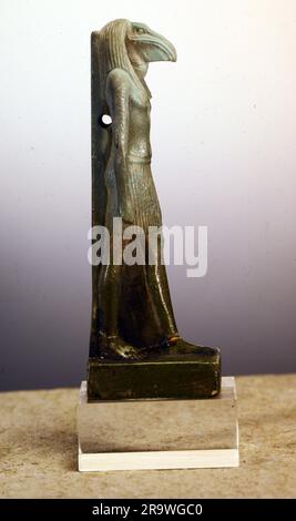 fine arts, Egypt, handicrafts, sculpture of God Thoth, faience, State Collection of Egyptian Arts, Munich, ARTIST'S COPYRIGHT HAS NOT TO BE CLEARED Stock Photo