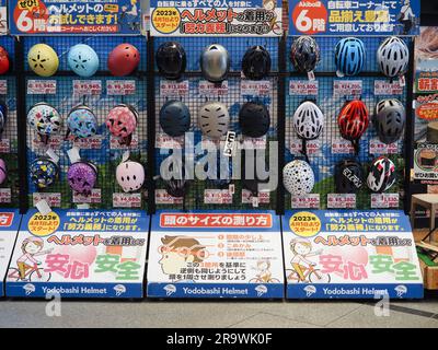 tokyo, japan - june 27 2023: Japanese Kabuto helmet with a facial armor ...