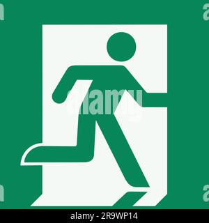 ISO 7010 E002 – Emergency Exit (right Hand) Sign Stock Vector Image ...