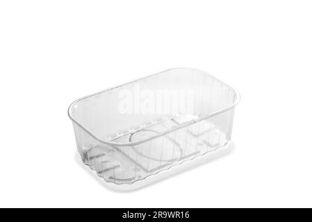 Translucent Crate Little transparent plastic crate isolated on white background Stock ...