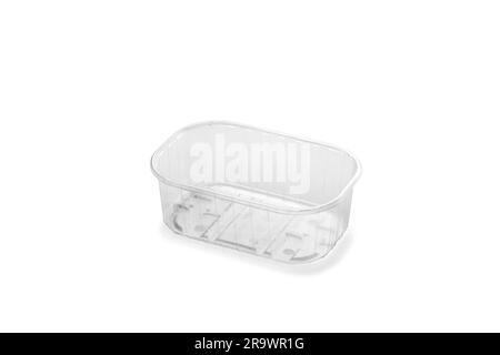 Translucent Crate Little transparent plastic crate isolated on white background Stock ...