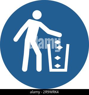 ISO 7010 M030 — place trash in the bin Stock Vector