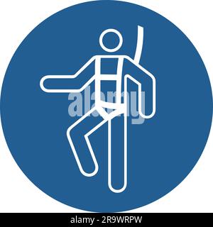 ISO 7010 M018 – Wear a safety harness Stock Vector