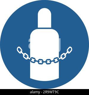 ISO 7010 M046 — secure gas cylinders Stock Vector