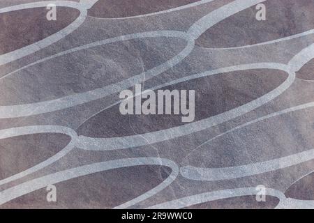 Colorful oval pattern texture for decoration, fabric, background or wallpaper. Colors blue and gray Stock Photo