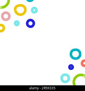 Abstract colorful circles background. For wall decoration, print, packaging or postcard. Vector illustration, flat design Stock Vector