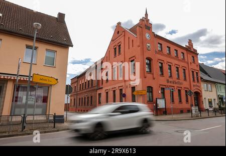 29 June 2023, Saxony-Anhalt, Halle (Saale): View of the renovated South  Boiling Hall (l) of the Salt Museum. After three and a half years of  reconstruction and renovation, the Technical Halloren- und