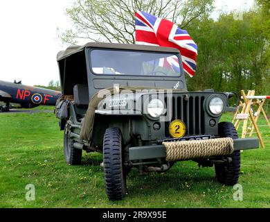 Willys-Overland delivered the prototype 'Quad' (named for the 4x4 system it featured), to the U.S. Army on Armistice Day (Veteran's Day). Stock Photo