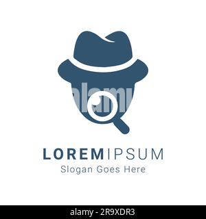Detective Eye Logo Design Inspection Eye Logotype Searching Crime Investigation Stock Vector