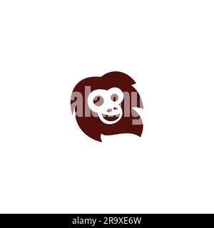 Monkey Kids Logo Simple. Monkey Head Logo Stock Vector