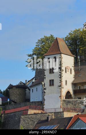 Historic Hagenbach Tower on Burgberg in Breisach, Breisgau, Baden-Württemberg, Germany Stock Photo