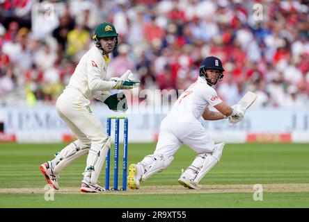 England's Ben Duckett plays a shot during the ICC Champions Trophy ...