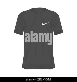 Llave Proscrito En lo que respecta a las personas Nike logo T-shirt mockup in white colors. Mockup of realistic shirt with  short sleeves. Blank t-shirt template with empty space for design. Nike  brand Stock Vector Image & Art - Alamy