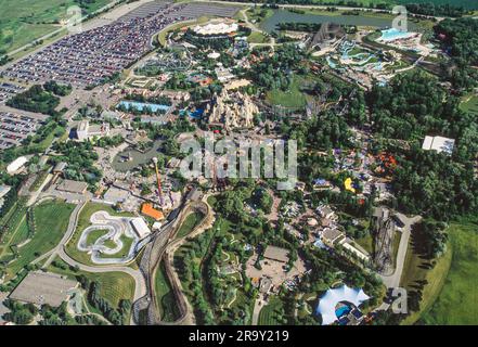 Aerial image of Canada's Wonderland, Ontario, Canada Stock Photo