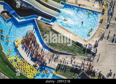 Aerial image of Canada's Wonderland, Ontario, Canada Stock Photo