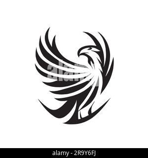 eagle logo on a white canvas Stock Vector