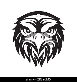 eagle logo on a white canvas Stock Vector