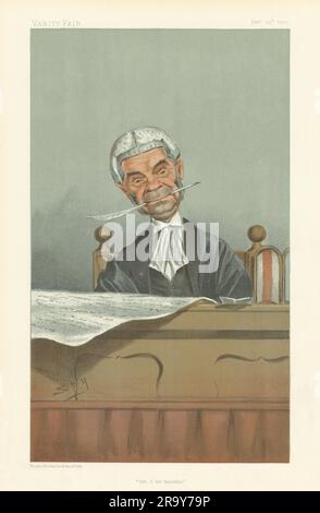 VANITY FAIR SPY CARTOON Herbert Cozens-Hardy 'fair, if not beautiful' Judge 1901 Stock Photo