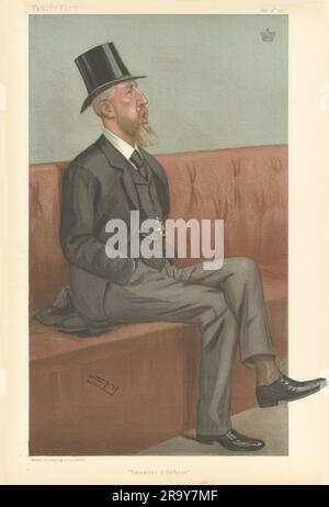 VANITY FAIR SPY CARTOON 8th Duke of Devonshire 'Education & Defence' 1902 Stock Photo