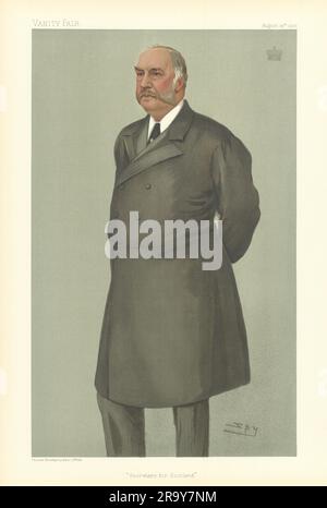 VANITY FAIR SPY CARTOON Lord Balfour of Burleigh 'Secretary for Scotland' 1902 Stock Photo