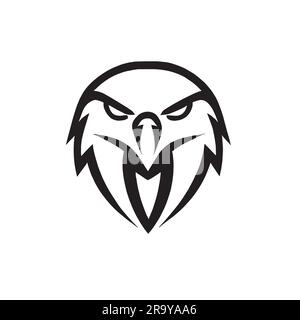 eagle logo on a white canvas Stock Vector