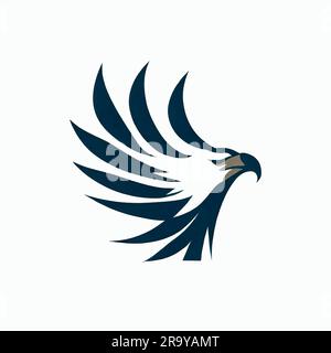 eagle logo on a white canvas Stock Vector