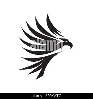 eagle logo on a white canvas Stock Vector