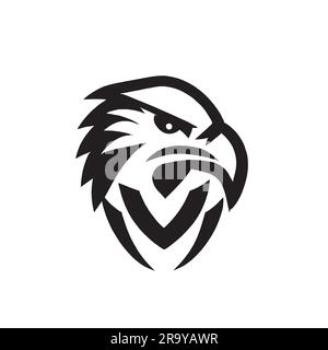 eagle logo on a white canvas Stock Vector