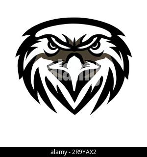 eagle logo on a white canvas Stock Vector