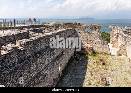 Archaeological site of Grotte di Catullo, (Grottoes of Catullus) Sirmione, Lake Garda, Italy, Europe Stock Photo